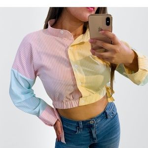 Colorful Striped Long Sleeve Shirt